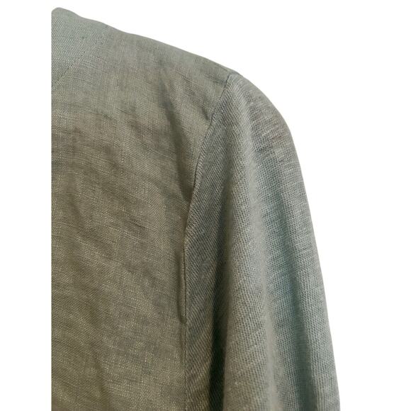 J. JILL Pure Love Linen Tunic Top Green knit sweater 3/4 sleeve LP LARGE PETITE - Picture 4 of 7